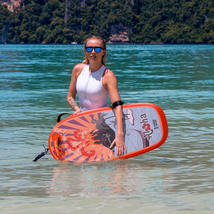 Kid Nafukovací Paddle Board Bodyboard Pomerančový