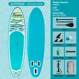 Nafukovací Surfing Paddle Board 11' – Modrá oceánská