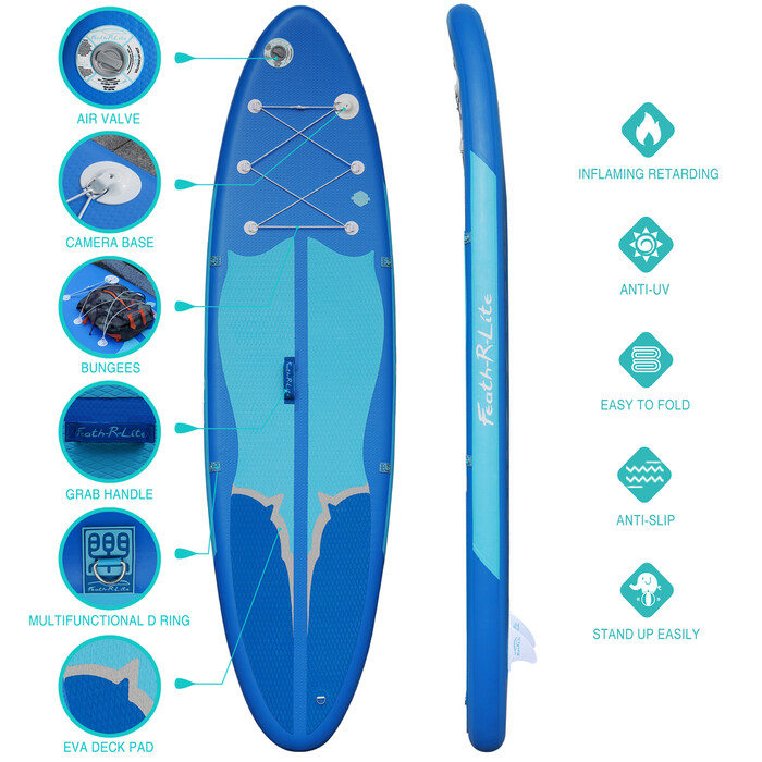 Nafukovací Surfing Paddle Board 11' – Modrá