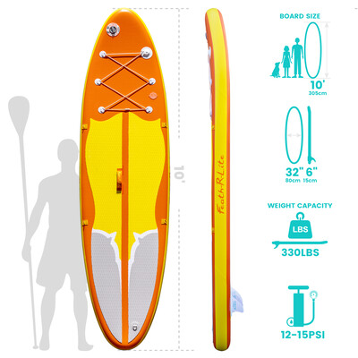 Nafukovací Surfing Paddle Board 11' – Pomerančový