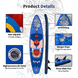 Nafukovací Surfing Paddle Board 11' - Tiger Blue