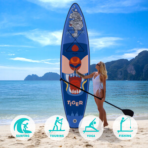 Nafukovací Surfing Paddle Board 11' - Tiger Blue