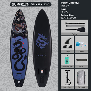 Nafukovací Surfing Paddle Board 11' – Černý drak