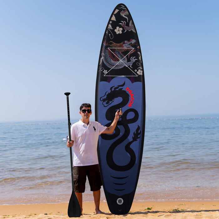 Nafukovací Surfing Paddle Board 11' – Černý drak